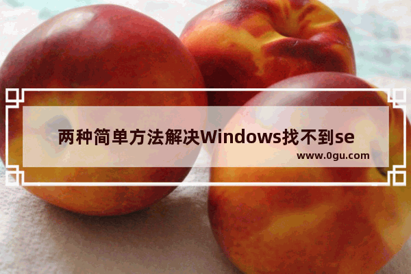 两种简单方法解决Windows找不到service.mac的问题   如何解决windows找不到service.mac