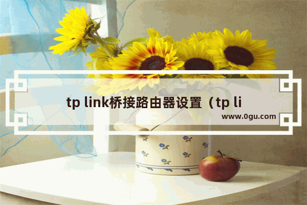 tp link桥接路由器设置（tp link路由器怎么设置桥接功能）