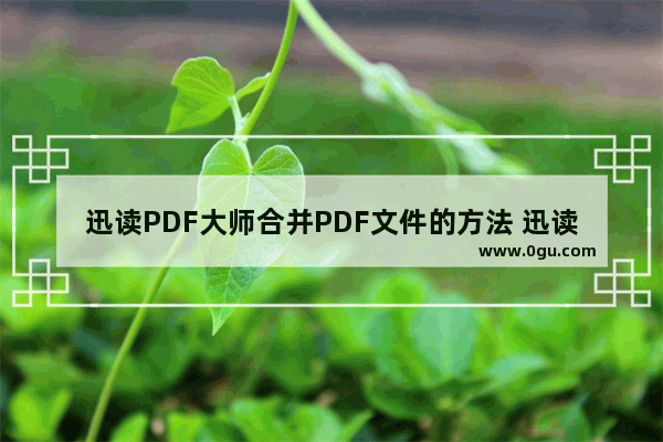 迅读PDF大师合并PDF文件的方法 迅读PDF大师怎么合并PDF文件