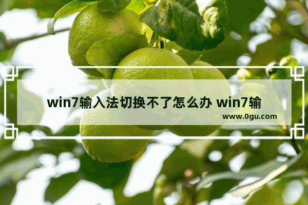 win7输入法切换不了怎么办 win7输入法切不出来