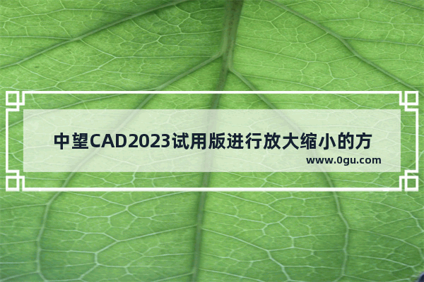 中望CAD2023试用版进行放大缩小的方法 中望CAD2023试用版怎么缩放比例