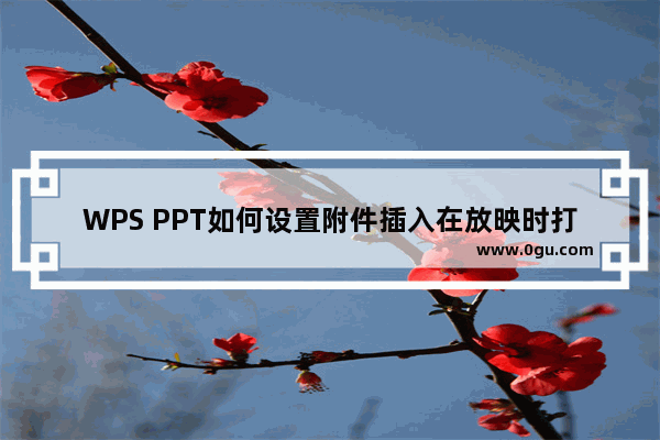 WPS PPT如何设置附件插入在放映时打开 WPS PPT设置附件插入在放映时打开的方法