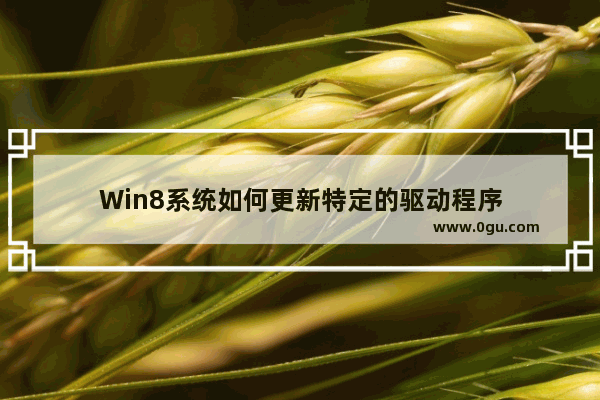 Win8系统如何更新特定的驱动程序