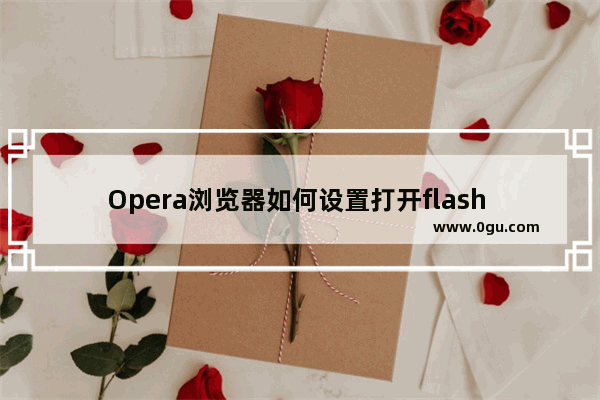 Opera浏览器如何设置打开flash Opera浏览器打开flash的方法