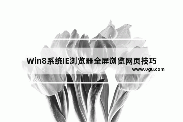 Win8系统IE浏览器全屏浏览网页技巧