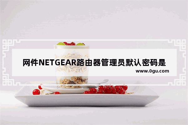 网件NETGEAR路由器管理员默认密码是多少?