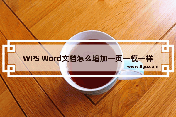 WPS Word文档怎么增加一页一模一样的 WPS Word文档增加一页一模一样的方法