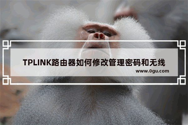 TPLINK路由器如何修改管理密码和无线密码）