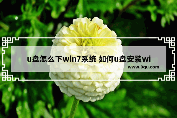 u盘怎么下win7系统 如何u盘安装win7