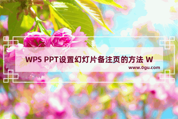 WPS PPT设置幻灯片备注页的方法 WPS PPT怎么给幻灯片添加备注内容