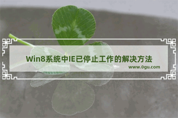 Win8系统中IE已停止工作的解决方法