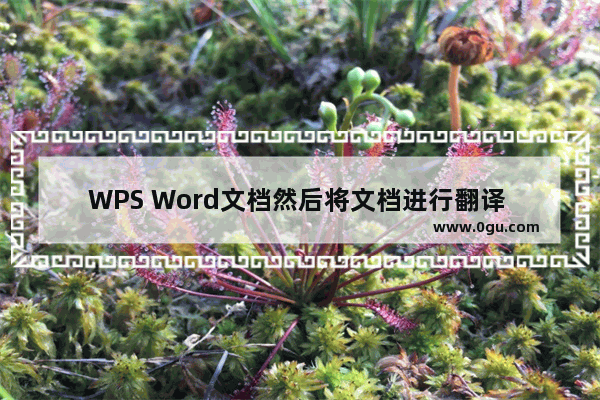 WPS Word文档然后将文档进行翻译 WPS Word文档将文档进行翻译的多种方法