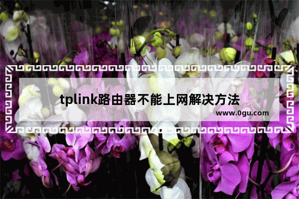 tplink路由器不能上网解决方法