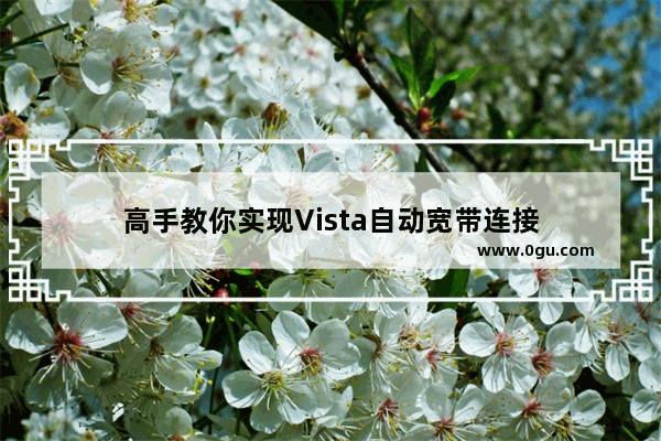 高手教你实现Vista自动宽带连接