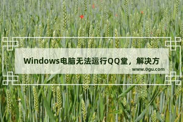 Windows电脑无法运行QQ堂，解决方法！