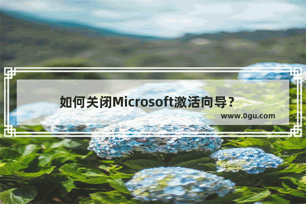 如何关闭Microsoft激活向导？  关闭Microsoft激活向导的方法