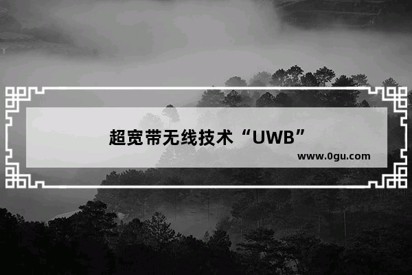 超宽带无线技术“UWB”