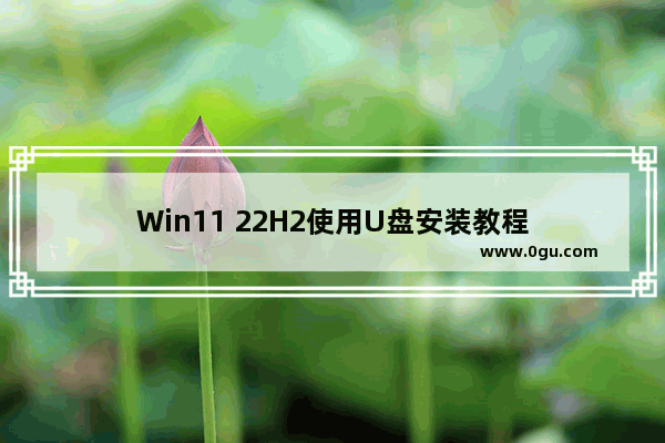 Win11 22H2使用U盘安装教程