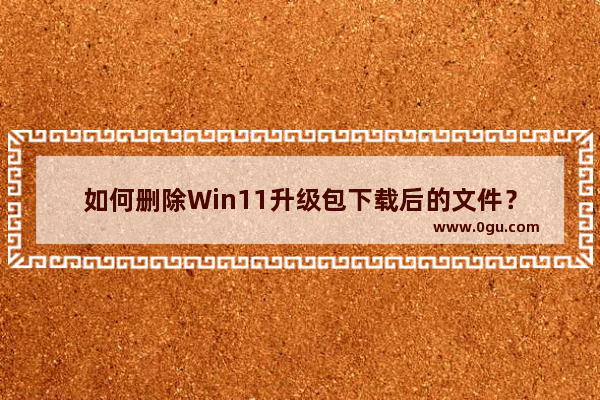 如何删除Win11升级包下载后的文件？