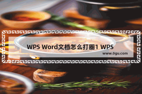 WPS Word文档怎么打圈1 WPS Word文档打圈1的方法