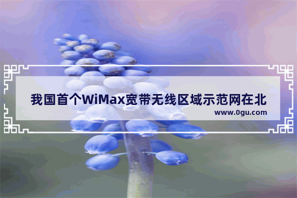 我国首个WiMax宽带无线区域示范网在北京石景山区开建