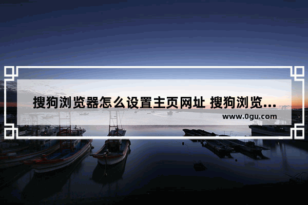 搜狗浏览器怎么设置主页网址 搜狗浏览器设置主页网址的方法