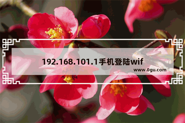 192.168.101.1手机登陆wifi设置密码