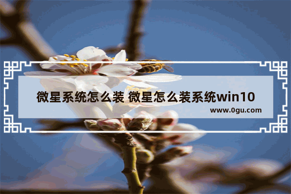 微星系统怎么装 微星怎么装系统win10