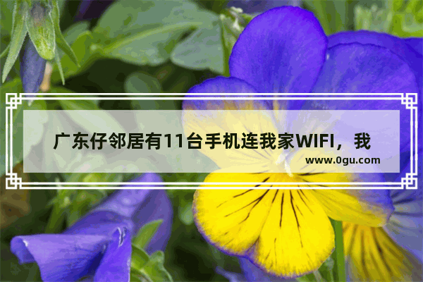 广东仔邻居有11台手机连我家WIFI，我把开关拔掉却被骂了一顿！