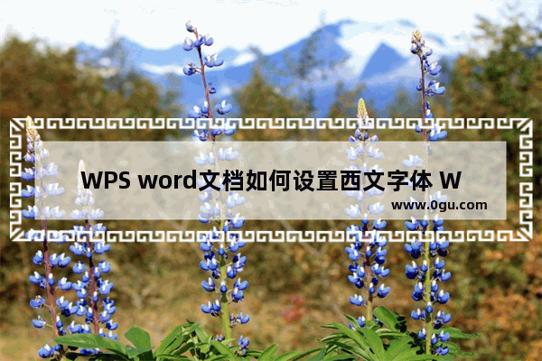 WPS word文档如何设置西文字体 WPS word文档设置西文字体方法