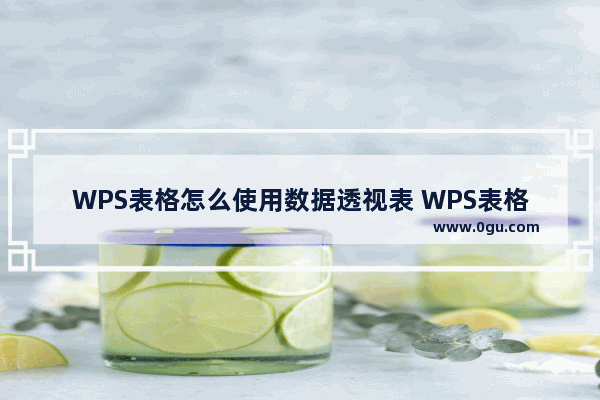 WPS表格怎么使用数据透视表 WPS表格使用数据透视表的方法