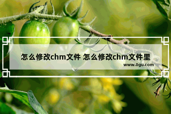 怎么修改chm文件 怎么修改chm文件里的内容