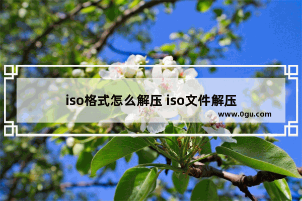 iso格式怎么解压 iso文件解压