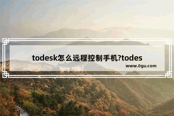 todesk怎么远程控制手机?todesk远程控制手机方法