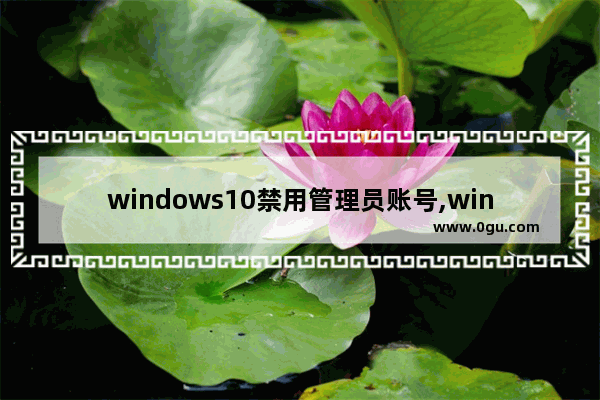 windows10禁用管理员账号,win10系统管理员禁用了windows功能