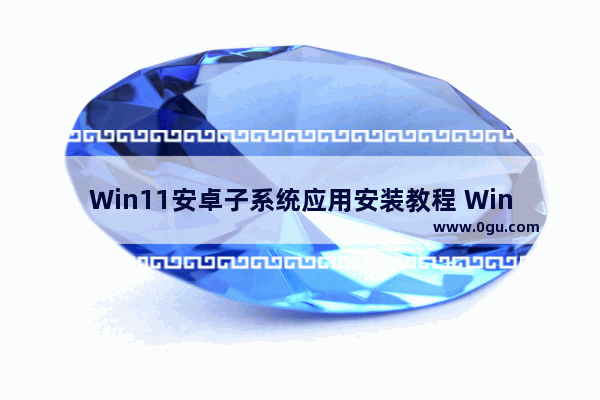 Win11安卓子系统应用安装教程 Win11 WSA怎么安装APP