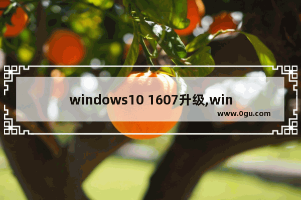 windows10 1607升级,windows10 1607