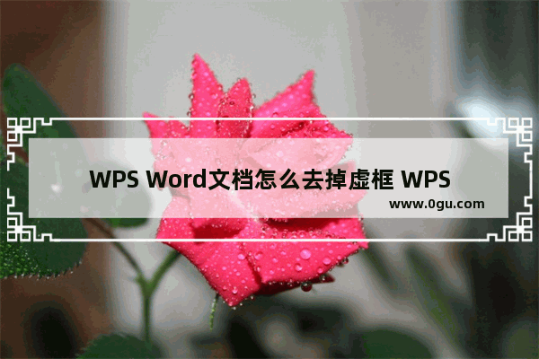 WPS Word文档怎么去掉虚框 WPS Word文档去掉虚框的方法