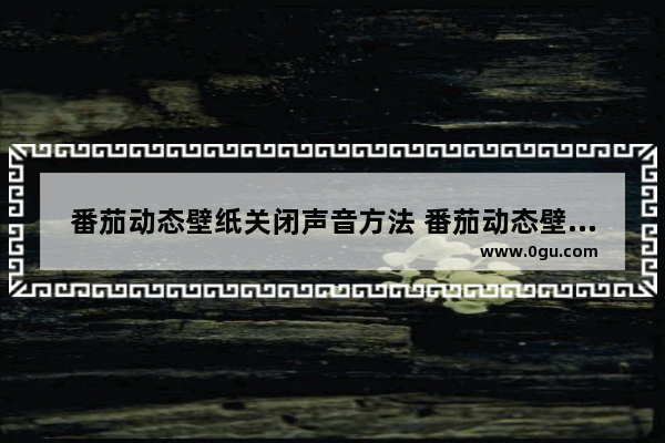 番茄动态壁纸关闭声音方法 番茄动态壁纸怎么关闭声音