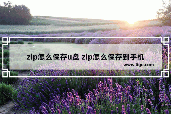 zip怎么保存u盘 zip怎么保存到手机相册