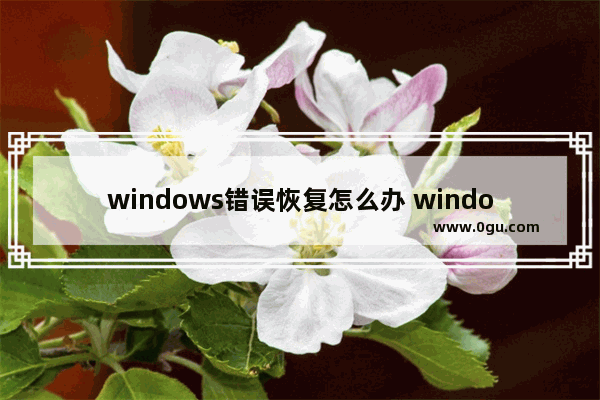 windows错误恢复怎么办 windows错误恢复怎么回事