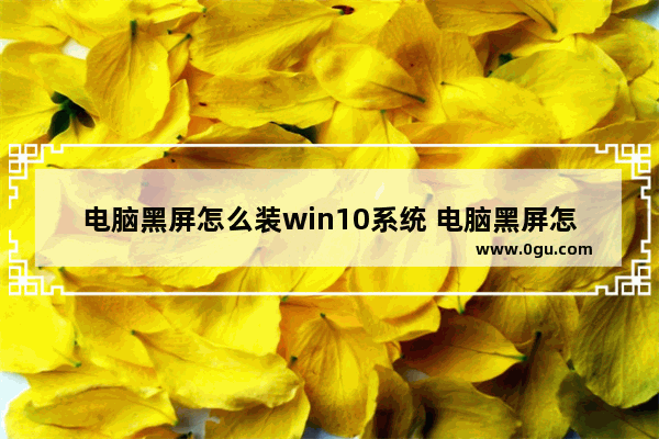 电脑黑屏怎么装win10系统 电脑黑屏怎么装win10系统教程