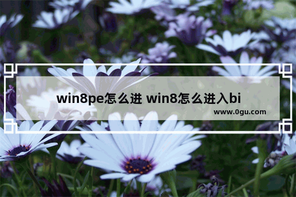 win8pe怎么进 win8怎么进入bios