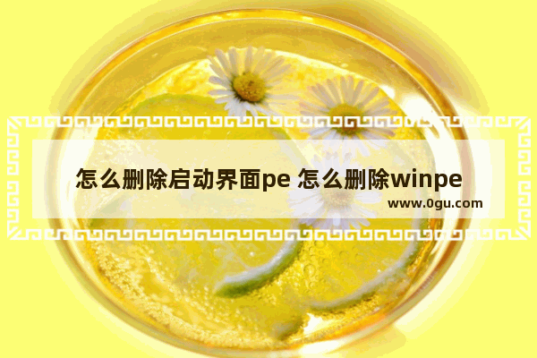 怎么删除启动界面pe 怎么删除winpe启动项