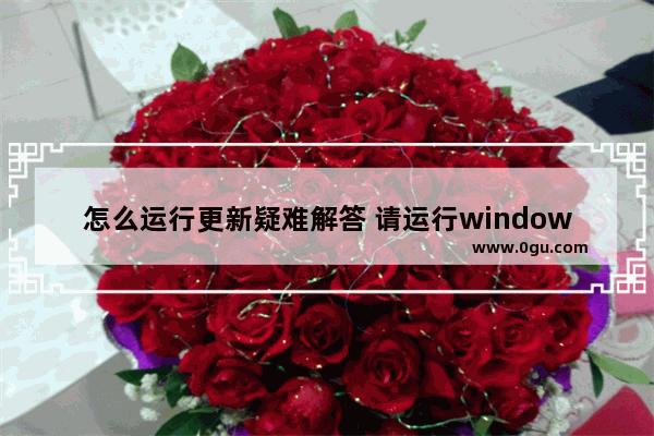 怎么运行更新疑难解答 请运行windows更新