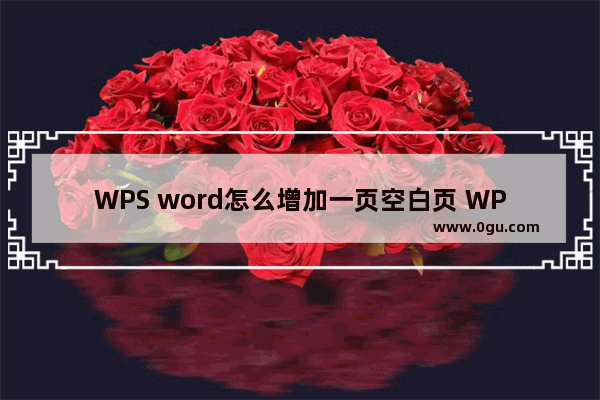 WPS word怎么增加一页空白页 WPS word增加一页空白页方法