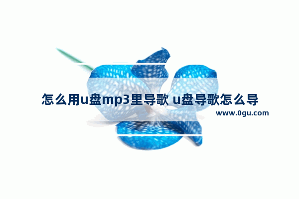 怎么用u盘mp3里导歌 u盘导歌怎么导