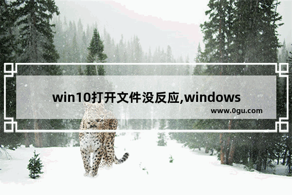 win10打开文件没反应,windows10打开文件夹未响应