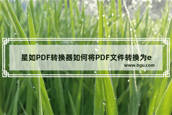 星如PDF转换器如何将PDF文件转换为excel 星如PDF转换器将PDF文件转换为excel方法