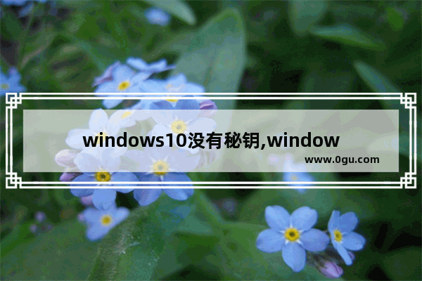 windows10没有秘钥,windows10无法激活密钥